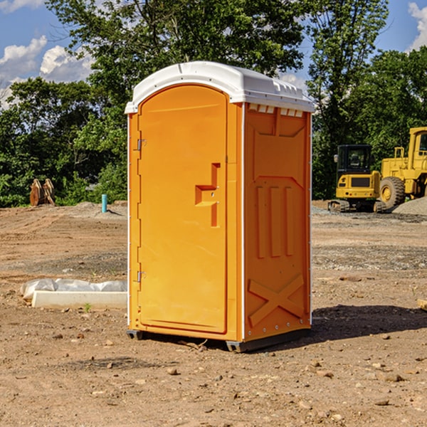 how often are the portable restrooms cleaned and serviced during a rental period in Welton Iowa